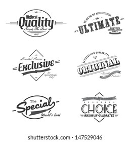 art label vintage theme set