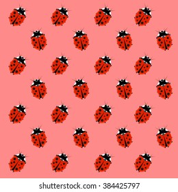 Art ladybug back pattern pink