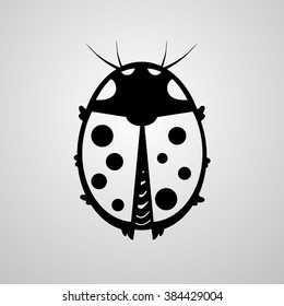 Art ladybug icon black