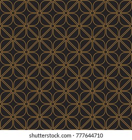 Art Leaf Deco Seamless Pattern Background. Geometric decorative texture.