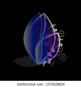 Art leaf, decorative element for your design: covers, posts, flyers, calendars, etc.