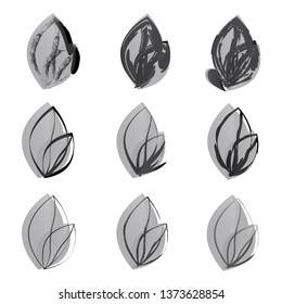 Art leaf, decorative element for your design: covers, posts, flyers, calendars, etc.
