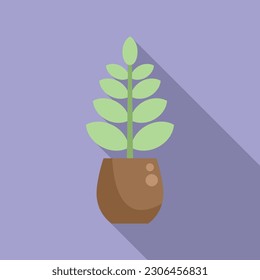 Art leaf icon flat vector. Office tree. Eco garden