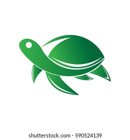 the art leaf shaped turtle icon logo animal
