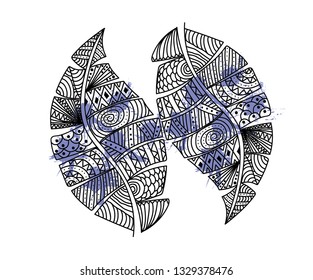 Art leave for wallpaper background.