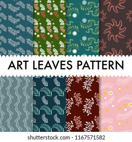 Art Leaves Pattern background