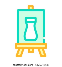 art lesson color icon vector. art lesson sign. isolated symbol illustration