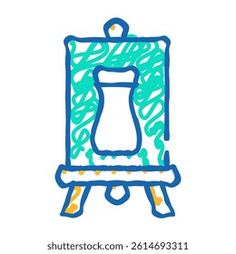 art lesson doodle icon sketch vector. art lesson sign. isolated symbol illustration
