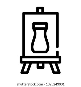 art lesson line icon vector. art lesson sign. isolated contour symbol black illustration