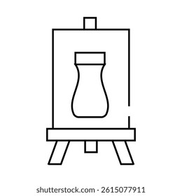 art lesson line icon vector. art lesson sign. isolated contour symbol black illustration