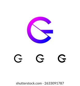 Art letter G set, for your logo abstract design, trendy modern vector illustration 10EPS