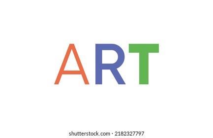 ART letter logo design. ART creative initials letter logo concept.