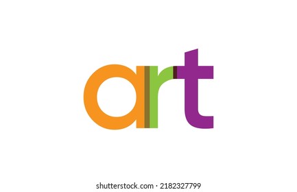 ART letter logo design. ART creative initials letter logo concept.