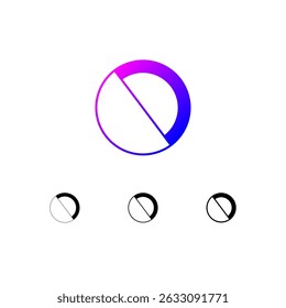 Art letter O set, for your logo abstract design, trendy modern vector illustration 10EPS