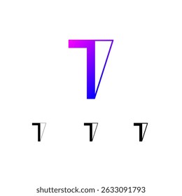 Art letter T set, for your logo abstract design, trendy modern vector illustration 10EPS