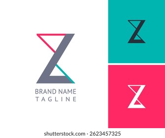 Art letter Z set, for your logo abstract design, multi-colored vector illustration 10EPS