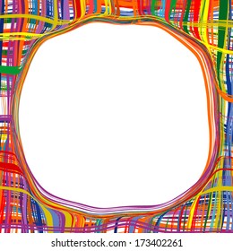 Art line abstract color curved stripes background vector with space for text 