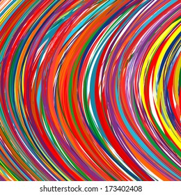 Art line abstract color curved stripes background illustration 