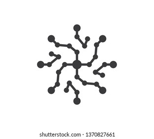 Art line abstract and molecule circle