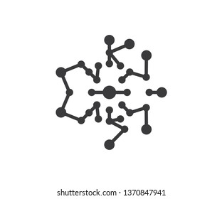 Art line abstract and molecule circle