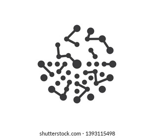 Art line circle molecule icon science