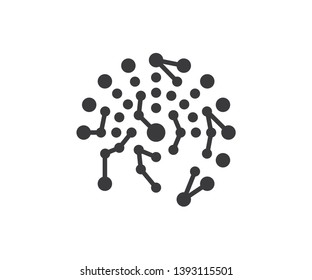 Art line circle molecule icon science