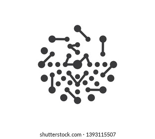 Art line circle molecule icon science