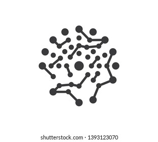 Art line circle molecule icon science