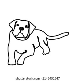 art line design for pitbull dog 