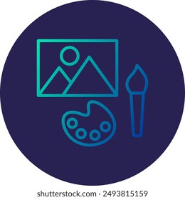 Art Line Gradient Icon Design