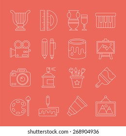 art line icon set