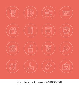 art line icon set