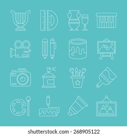 art line icon set