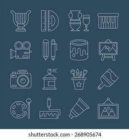 art line icon set
