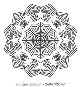 Art line pattern vector mandala design.