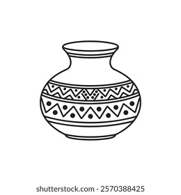 art line vector Kolos in white background.