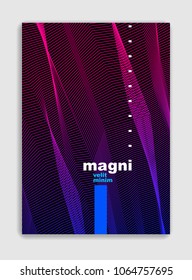 Art linear vector minimalistic trendy brochure design, cover template, geometric halftone gradient. For Banners, Placards, Posters, Flyers. Perfect and unlike, pattern texture.