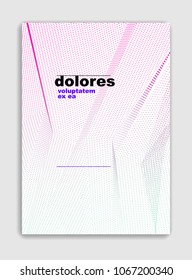 Art linear vector minimalistic trendy brochure design, cover template, geometric halftone gradient. For Banners, Placards, Posters, Flyers. Perfect and unlike, pattern texture.