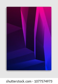 Art linear vector minimalistic trendy brochure design, cover template, geometric halftone gradient. For Banners, Placards, Posters, Flyers. Perfect and unlike, pattern texture.