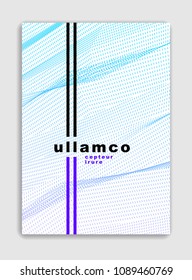 Art linear vector minimalistic trendy brochure design, cover template, geometric halftone gradient. For Banners, Placards, Posters, Flyers. Perfect and unlike, pattern texture.