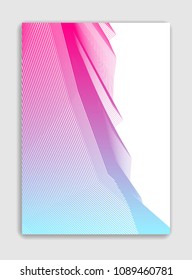 Art linear vector minimalistic trendy brochure design, cover template, geometric halftone gradient. For Banners, Placards, Posters, Flyers. Perfect and unlike, pattern texture.