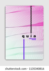 Art linear vector minimalistic trendy brochure design, cover template, geometric halftone gradient. For Banners, Placards, Posters, Flyers. Perfect and unlike, pattern texture.
