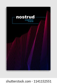 Art linear vector minimalistic trendy brochure design, cover template, geometric halftone gradient. For Banners, Placards, Posters, Flyers. Perfect and unlike, pattern texture.