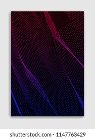 Art linear vector minimalistic trendy brochure design, cover template, geometric halftone gradient. For Banners, Placards, Posters, Flyers. Perfect and unlike, pattern texture.