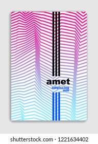 Art linear vector minimalistic trendy brochure design, cover template, geometric halftone gradient. For Banners, Placards, Posters, Flyers. Perfect and unlike, pattern texture.
