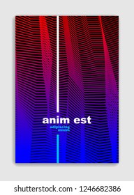 Art linear vector minimalistic trendy brochure design, cover template, geometric halftone gradient. For Banners, Placards, Posters, Flyers. Perfect and unlike, pattern texture.