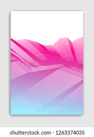 Art linear vector minimalistic trendy brochure design, cover template, geometric halftone gradient. For Banners, Placards, Posters, Flyers. Perfect and unlike, pattern texture.