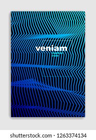 Art linear vector minimalistic trendy brochure design, cover template, geometric halftone gradient. For Banners, Placards, Posters, Flyers. Perfect and unlike, pattern texture.