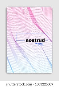 Art linear vector minimalistic trendy brochure design, cover template, geometric halftone gradient. For Banners, Placards, Posters, Flyers. Perfect and unlike, pattern texture.