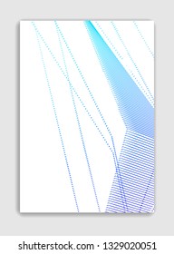 Art linear vector minimalistic trendy brochure design, cover template, geometric halftone gradient. For Banners, Placards, Posters, Flyers. Perfect and unlike, pattern texture.